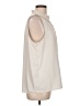 Ann Taylor Ivory Sleeveless Button-Down Shirt Size L - photo 4