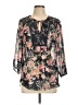 Zac & Rachel 100% Polyester Black 3/4 Sleeve Blouse Size L - photo 1