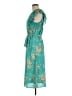 DR2 100% Polyester Tropical Teal Casual Dress Size M - photo 5