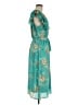 DR2 100% Polyester Tropical Teal Casual Dress Size M - photo 4