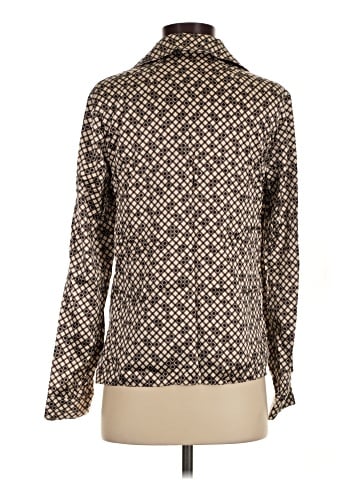 Theory Long Sleeve Silk Top (view 2)
