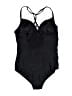 Kona Sol Solid Black One Piece Swimsuit Size S - photo 2