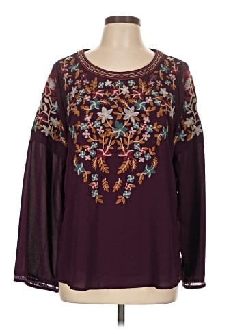 Skies Are Blue Long Sleeve Blouse (view 1)