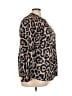 Suzanne Betro 100% Polyester Animal Print Brown Long Sleeve Blouse Size 24 - photo 4
