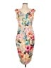 ASOS Floral Tan Cocktail Dress Size 10 - photo 1