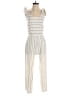Roolee Stripes Ivory White Jumpsuit Size S - photo 1