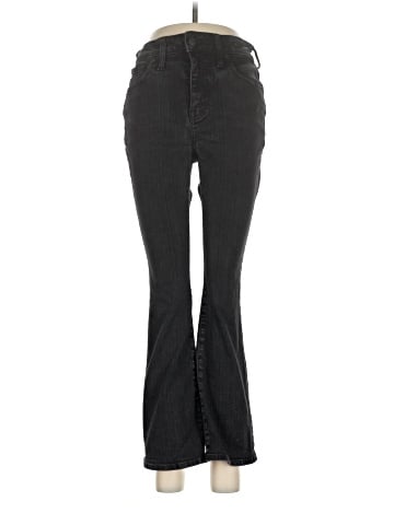 Madewell Curvy Kick Out Crop Jeans in Black Rinse Wash (view 1)