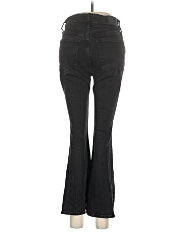 Madewell Curvy Kick Out Crop Jeans in Black Rinse Wash (view 2)