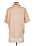 Missguided 100% Polyester Metallic Tan Short Sleeve Blouse Size 4 - photo 2