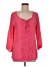 Appraisal 100% Polyester Pink 3/4 Sleeve Blouse Size M - photo 1