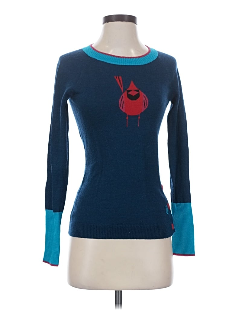 Pre-owned Smartwool Wool Pullover Sweater In Blue