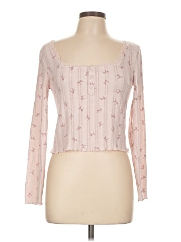 Pink Rose Long Sleeve Top (view 1)