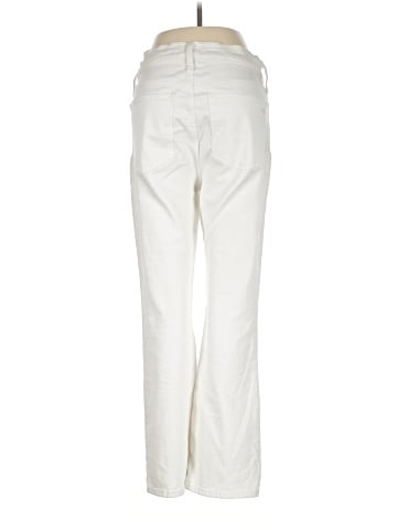 Madewell Kick Out Crop Jeans in Pure White (view 2)