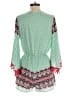 Miin 100% Polyester Paisley Green Romper Size S - photo 2