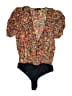 Olivaceous Floral Yellow Bodysuit Size S - photo 1