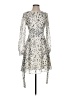 Sam Edelman 100% Polyester Animal Print Silver Cocktail Dress Size 2 - photo 1