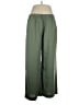 Caslon Solid Green Linen Pants Size XL - photo 1