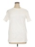 Express Solid Ivory Short Sleeve T-Shirt Size XL - photo 1