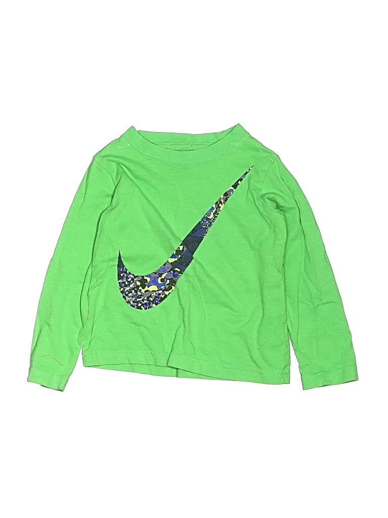 Pre-owned Nike Kids' Long Sleeve T-shirt In Green
