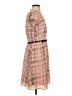 Elle 100% Polyester Plaid Tan Casual Dress Size S - photo 4