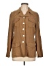 Halston Solid Brown 3/4 Sleeve Button-Down Shirt Size 10 - photo 1