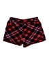 Maurices 100% Polyester Plaid Red Shorts Size L - photo 1