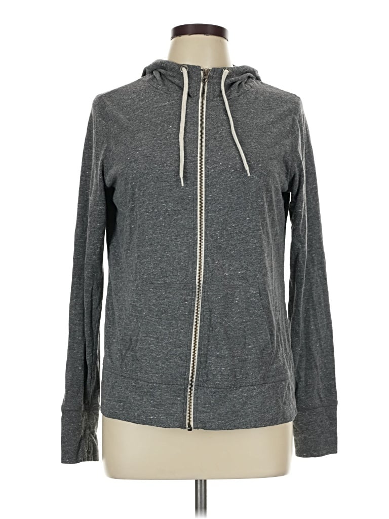 Pre-owned Danskin Now Zip Up Hoodie In Gray