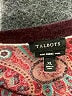 Talbots 100% Wool Paisley Burgundy Wool Pullover Sweater Size XL - photo 7