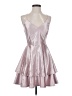 B. Darlin 100% Polyester Metallic Silver Cocktail Dress Size 5 - 6 - photo 1