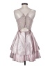 B. Darlin 100% Polyester Metallic Silver Cocktail Dress Size 5 - 6 - photo 2