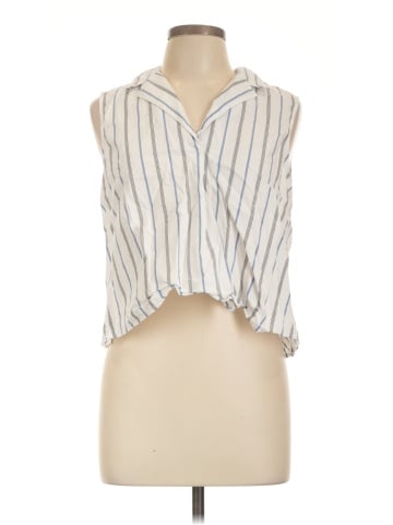Banana Republic Factory Store Sleeveless Button-Down Shirt (view 1)