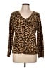 Josephine Chaus 100% Acrylic Animal Print Brown Pullover Sweater Size L - photo 1