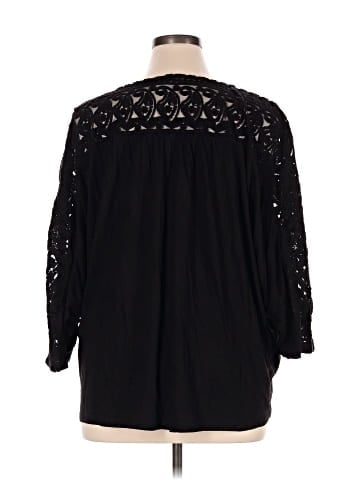 Garnet Hill 3/4 Sleeve Blouse (view 2)