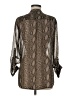 Kut from the Kloth 100% Polyester Animal Print Brown Long Sleeve Blouse Size M - photo 2