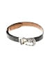 0039 Italy 100% Leather Silver Leather Belt Size 30 waist - photo 1