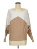 Ellen Tracy 100% Viscose Color Block Tan Poncho Size M - photo 1