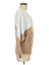 Ellen Tracy 100% Viscose Color Block Tan Poncho Size M - photo 4