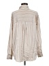 Fred David Stripes Tan Long Sleeve Blouse Size M - photo 2