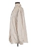 Fred David Stripes Tan Long Sleeve Blouse Size M - photo 5