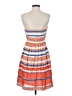 C. Luce 100% Polyester Stripes Orange Casual Dress Size S - photo 2