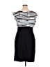 AB Studio 100% Polyester Stripes Black Cocktail Dress Size 16 - photo 2