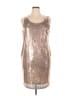Nina Leonard 100% Polyester Metallic Gold Cocktail Dress Size XL - photo 1