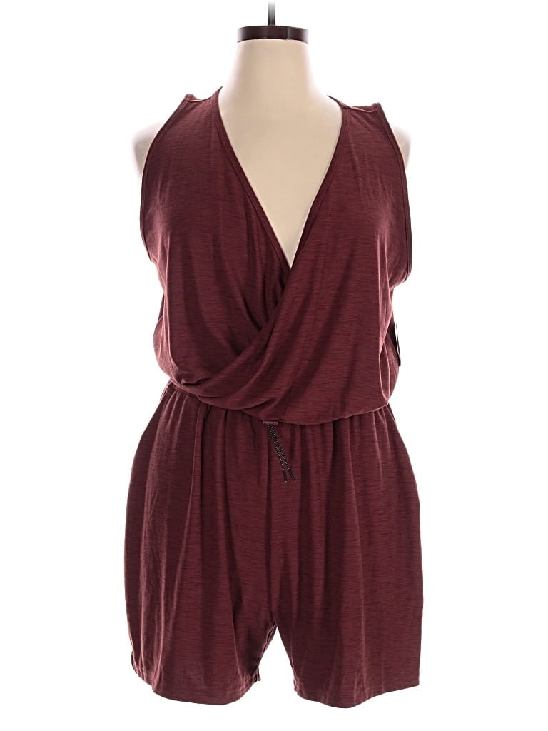 Active By Old Navy Romper In Burgundy