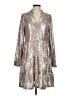 Crown & Ivy Metallic Silver Cocktail Dress Size M - photo 1
