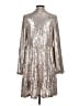Crown & Ivy Metallic Silver Cocktail Dress Size M - photo 2