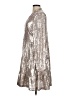 Crown & Ivy Metallic Silver Cocktail Dress Size M - photo 5