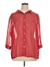 Susan Graver 100% Polyester Polka Dots Red 3/4 Sleeve Blouse Size 1X - photo 1