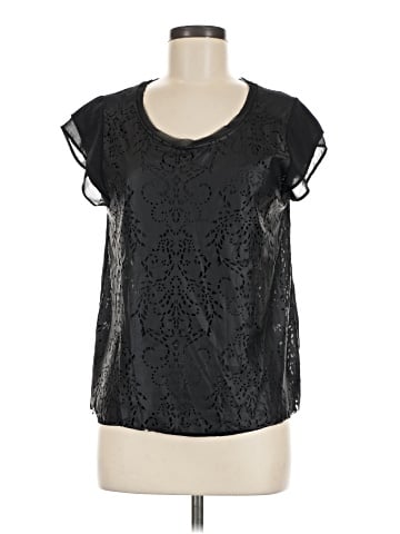 Zara W&B Collection Short Sleeve Blouse (view 1)