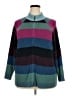 Relativity 100% Cotton Color Block Teal Purple Turtleneck Sweater Size 2X - photo 1