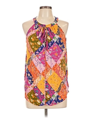 Rose + Olive Sleeveless Blouse (view 1)